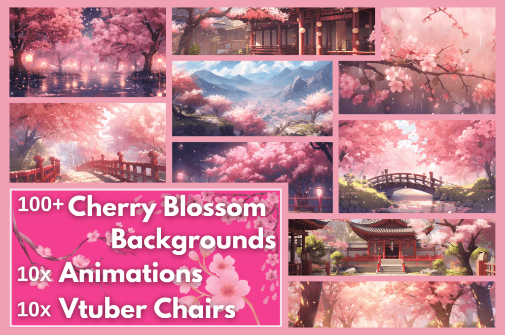 Cherry Blossom Animations Background Gaming Chair