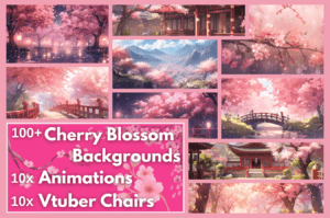 Cherry Blossom Animations Background Gaming Chair