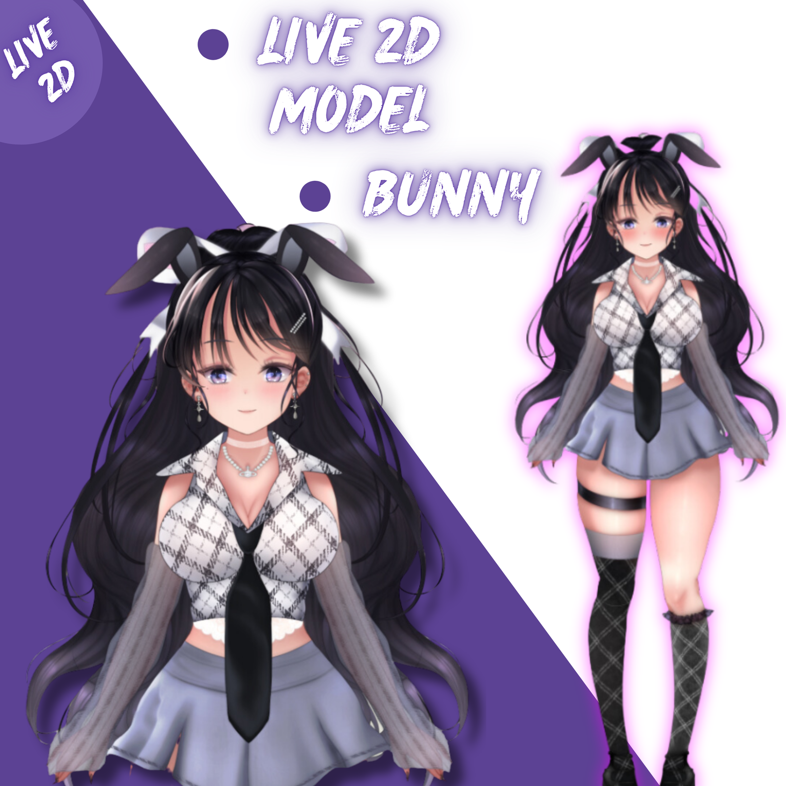 Cute Bunny Vtuber Model