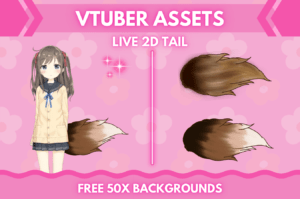 2dLive Fluffy vtuber tails