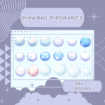 Throwable Snowball Vtuber Assets