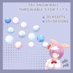 Throwable Snowball Vtuber Assets