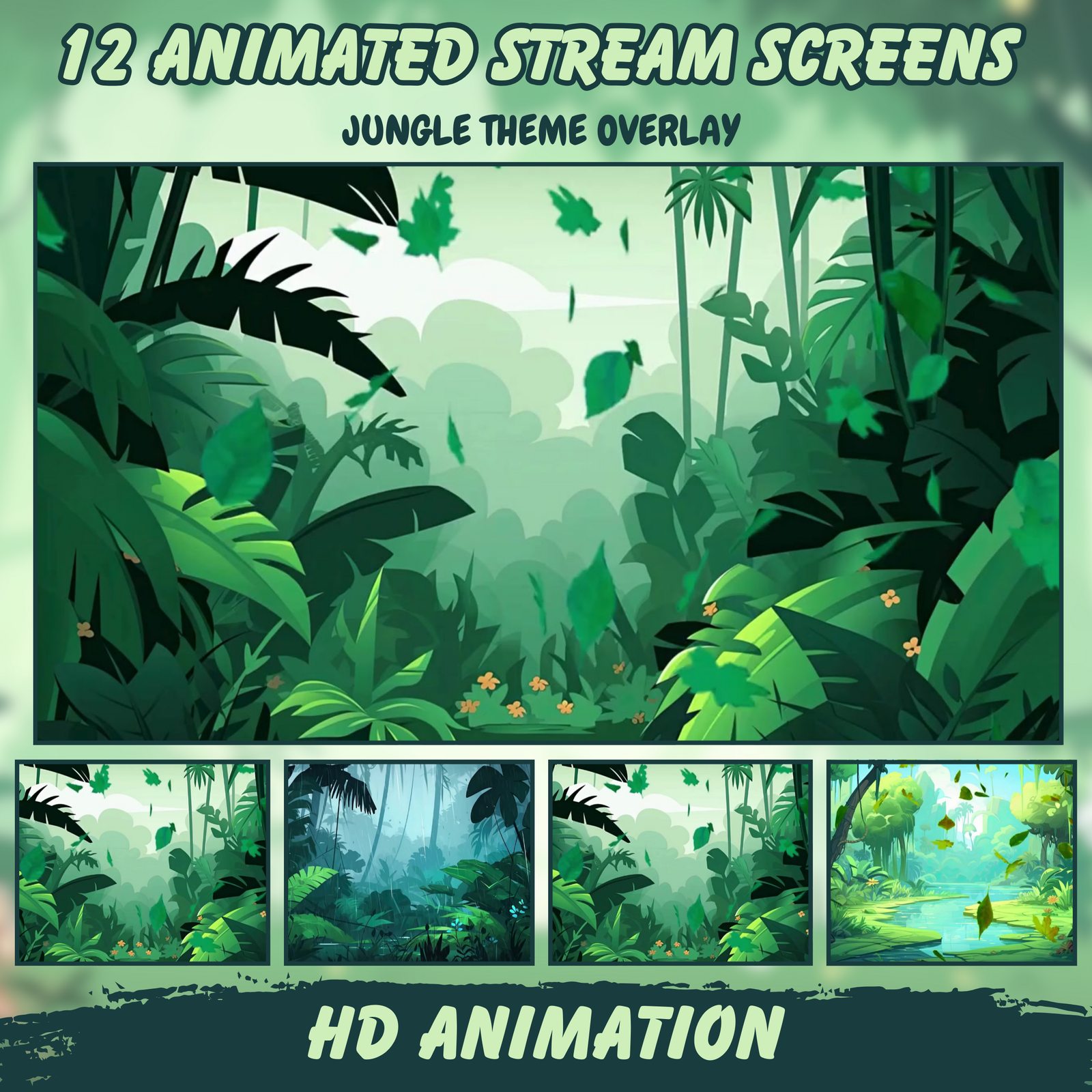 Jungle Twitch overlay stream package