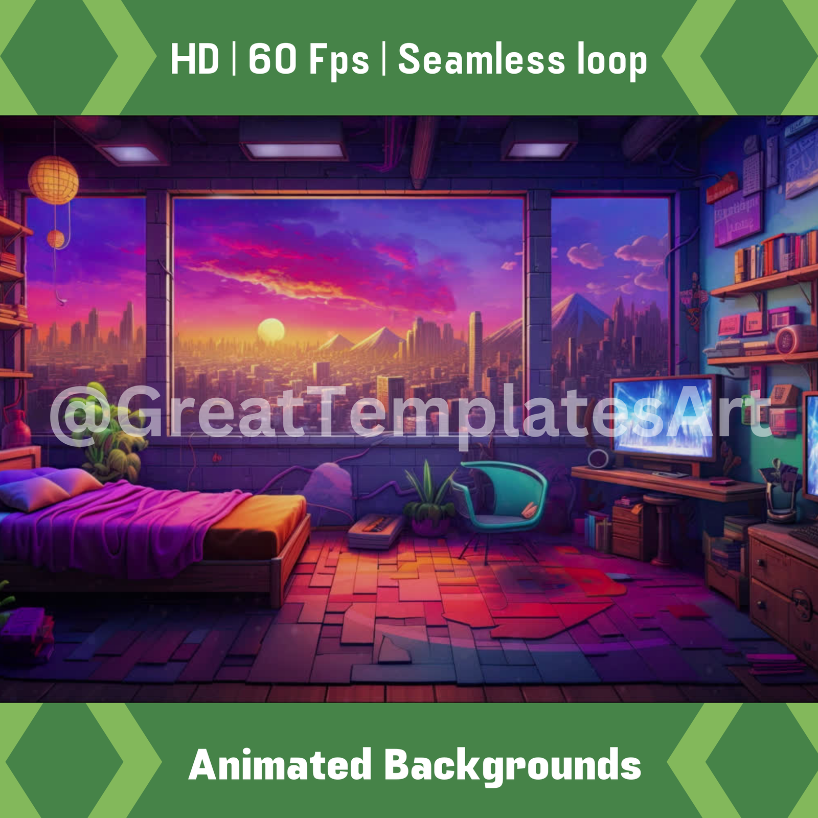 Animated Gaming Digital Background