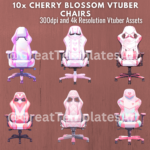 Cherry Blossom Animations Background Gaming Chair