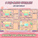 retro overlay stream package twitch overlay