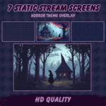 Horror Halloween Animated Stream Overlay Pack for Twitch & YouTube