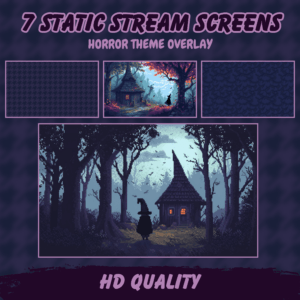 Horror Halloween Animated Stream Overlay Pack