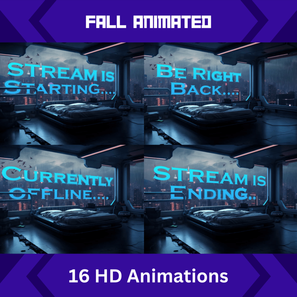 Neon Twitch Screen Animated background