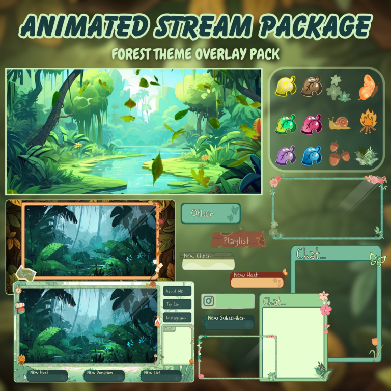 Jungle Twitch overlay stream package