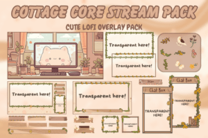 cottage core Twitch overlay stream package