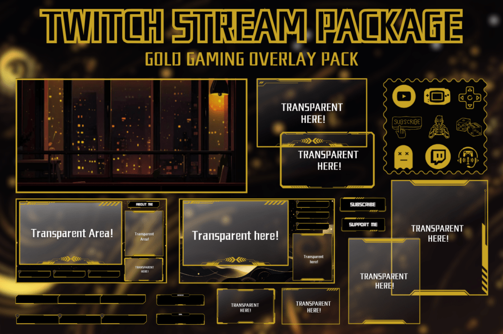 golden Gaming Stream Overlay