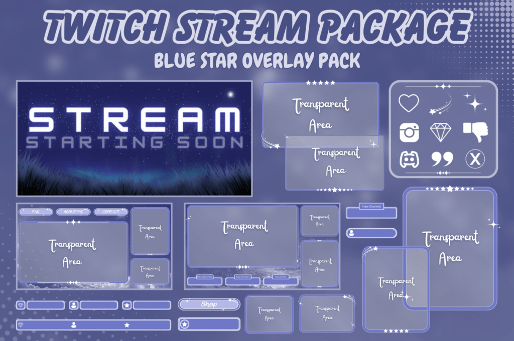 Cozy Twitch Star Overlay
