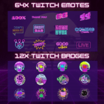 Synth-Wave Animated stream package