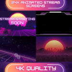 Synth-Wave Animated stream package