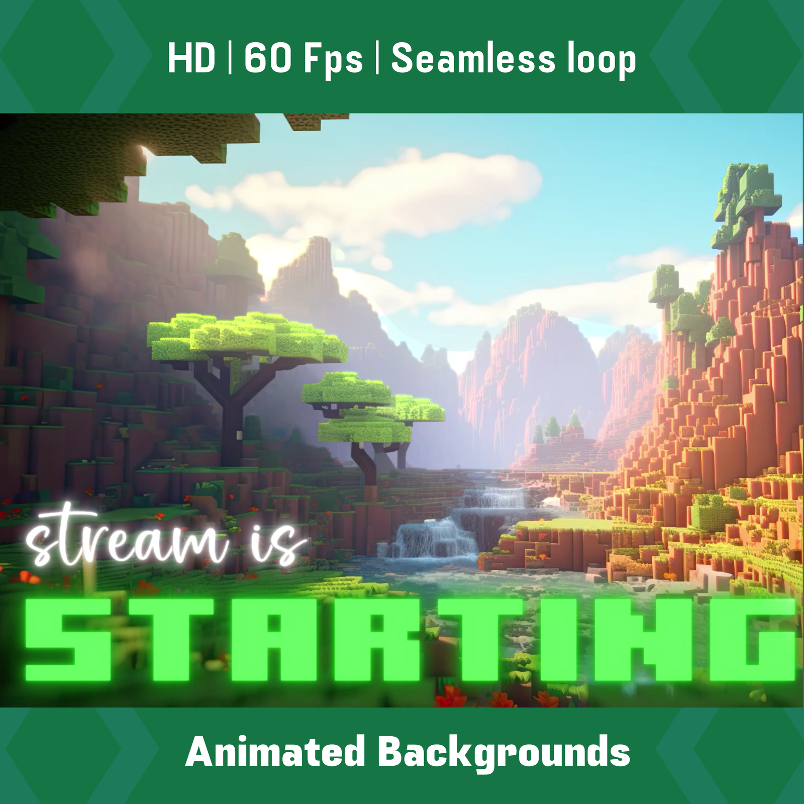 Minecraft Animated Stream Screens