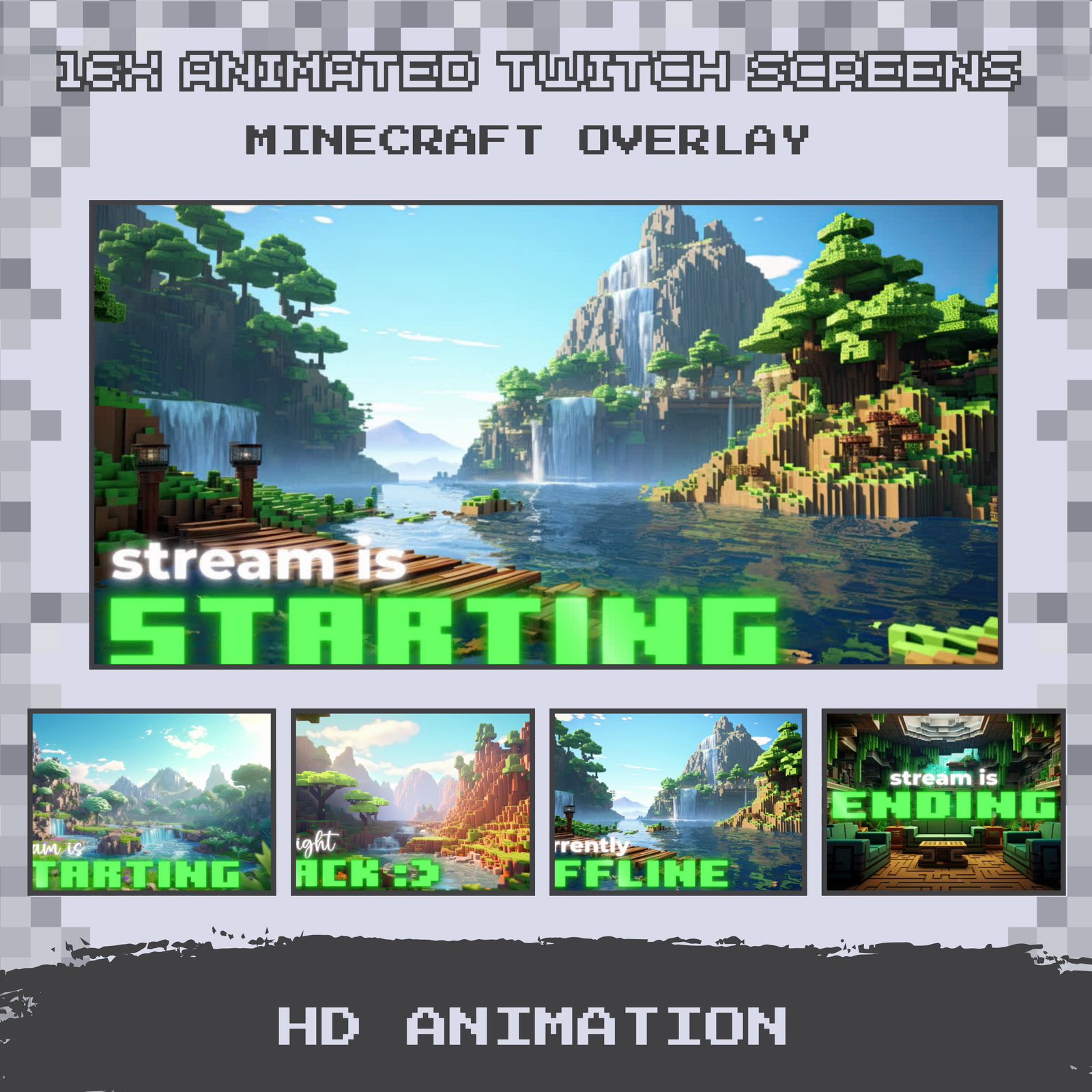 Twitch Stream Gaming Overlay