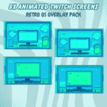 Blue Retro Stream Overlay