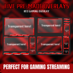 Red Gaming Twitch Overlay