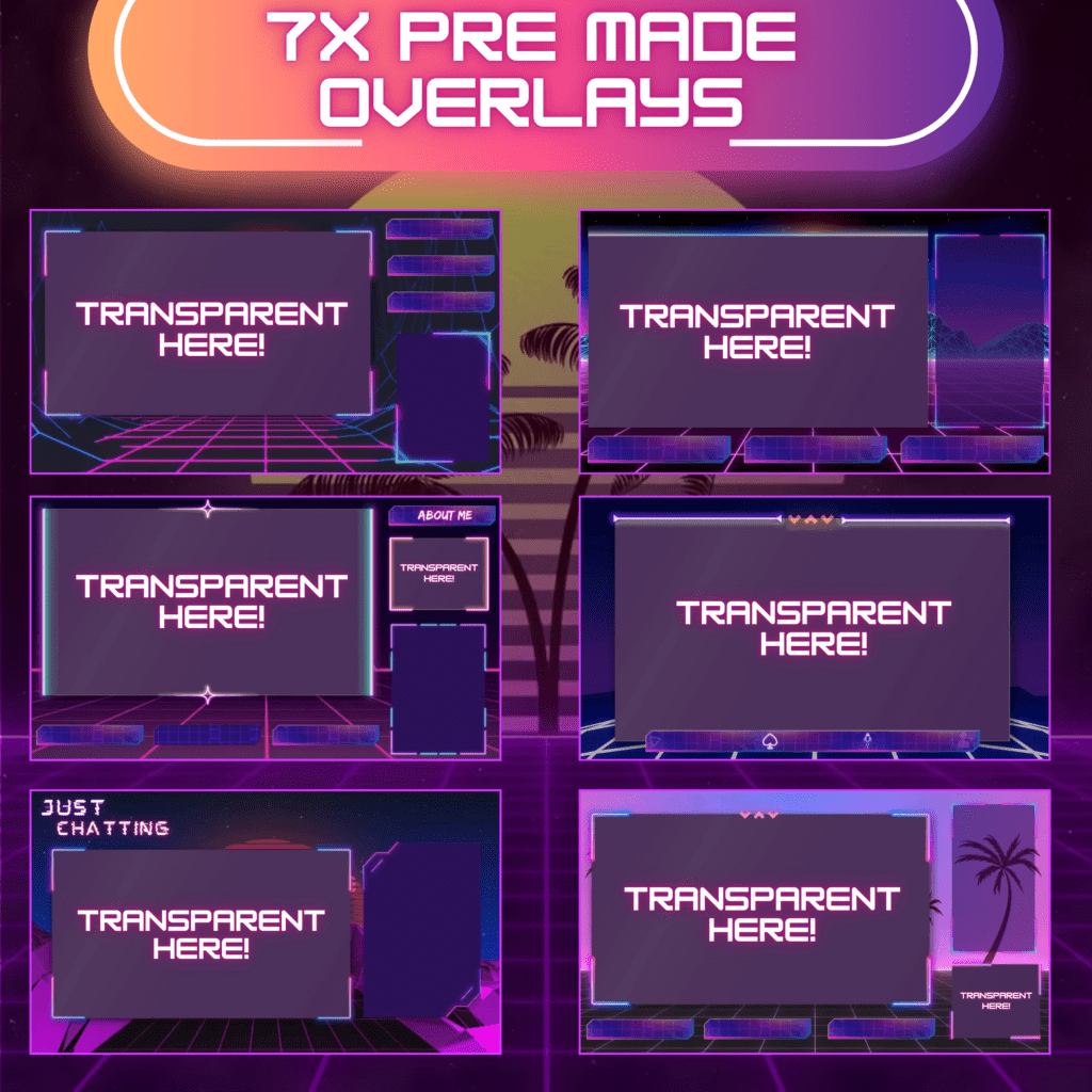 Synth-Wave Animated stream package