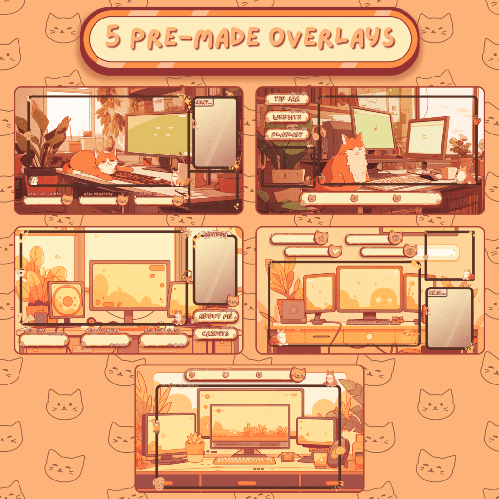Lofi Cat Twitch overlay