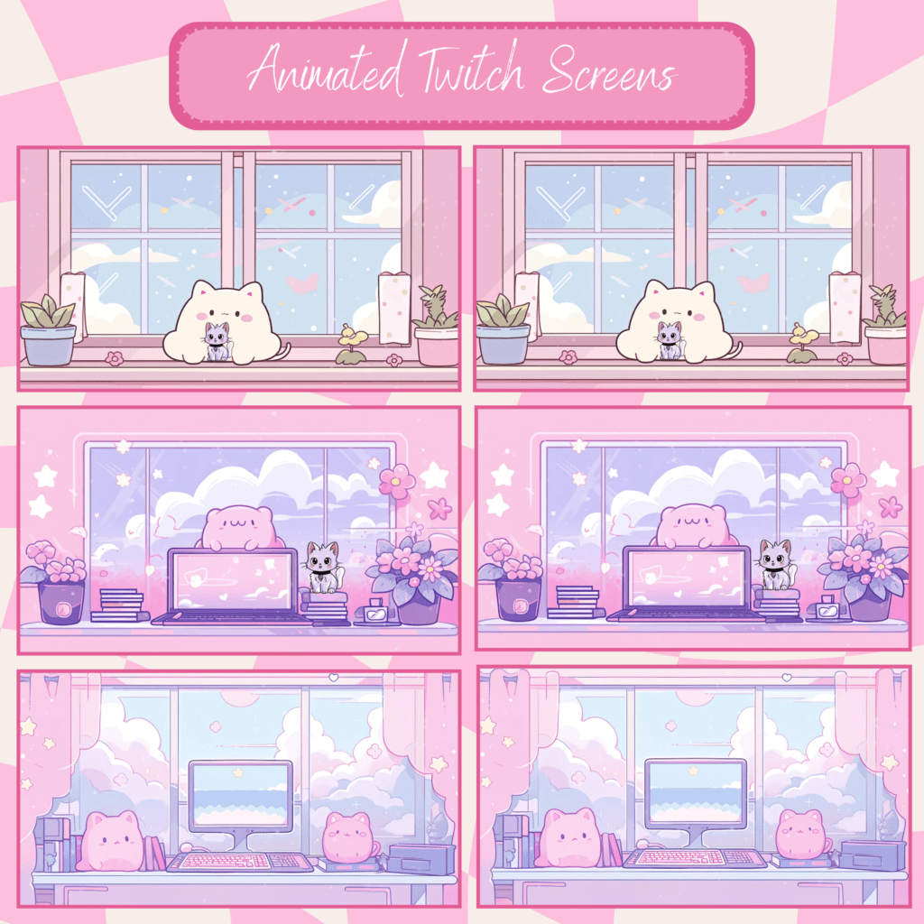 Cloudy Animated Twitch Overlay