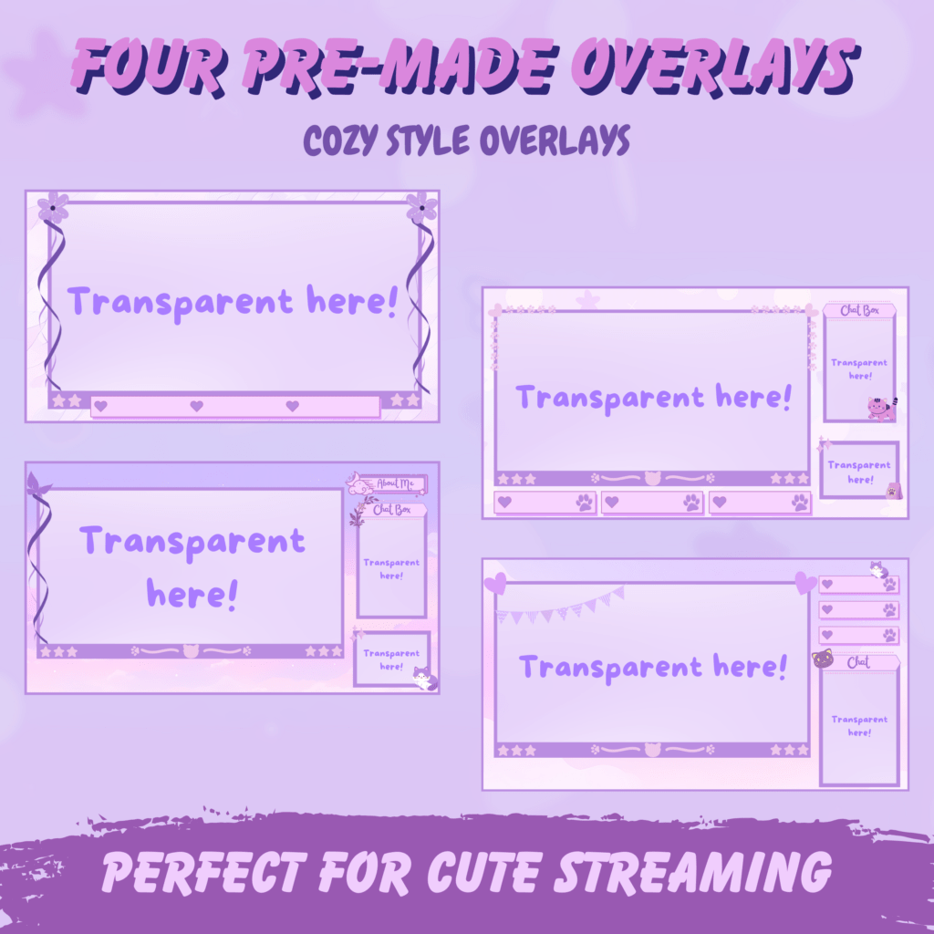 Cozy Purple Stream Overlay