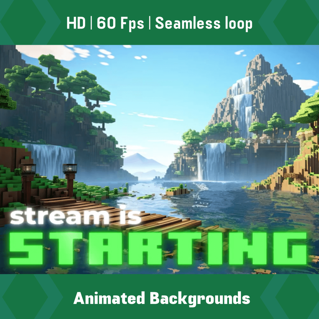 Minecraft Animated Stream Screens