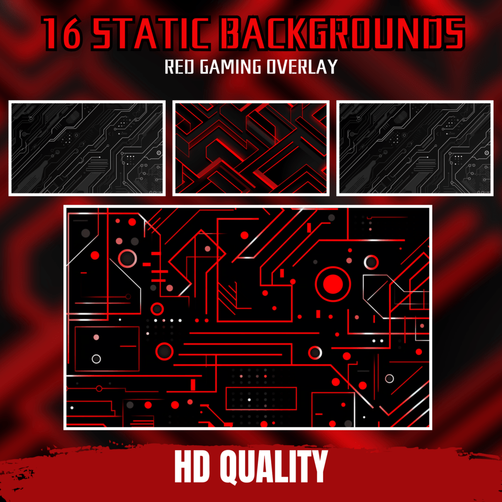 Red Gaming Twitch Overlay