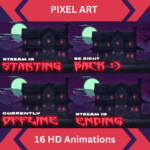 Pixelart Animated streaming screens