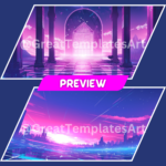 Synthwave themed Twitch Backgrounds