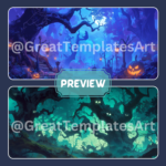 Halloween themed Vtuber backgrounds