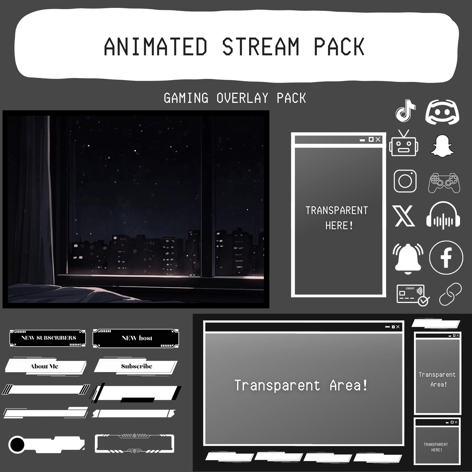 Streamer Overlay Gaming Package