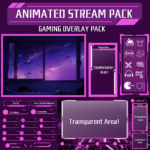 Purple Gaming Stream Overlay