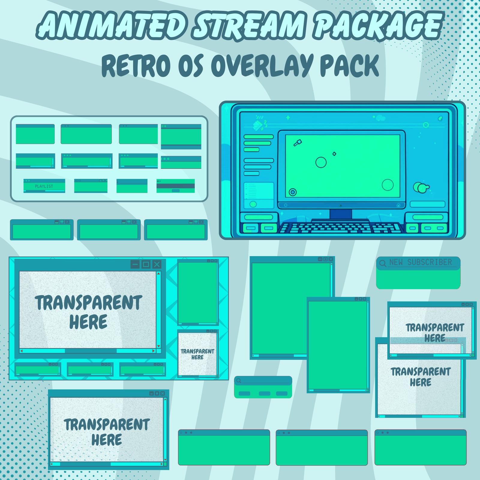 Blue Retro Stream Overlay