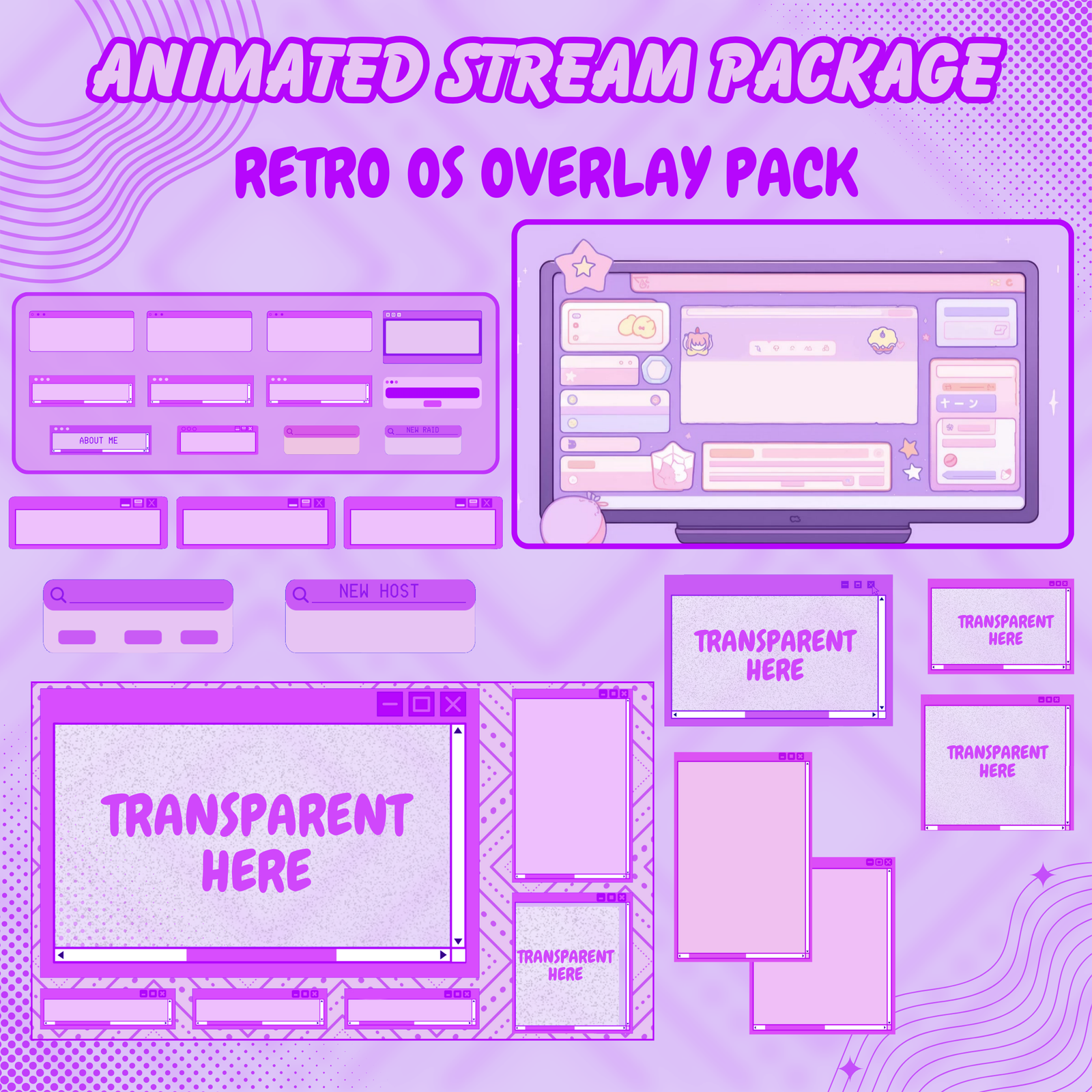 Aesthetic Animated Twitch Overlay