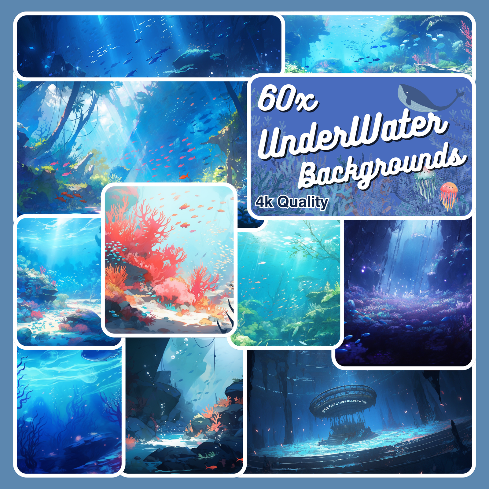 Underwater Background Digital Background