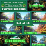 Minecraft Animated Stream Screens