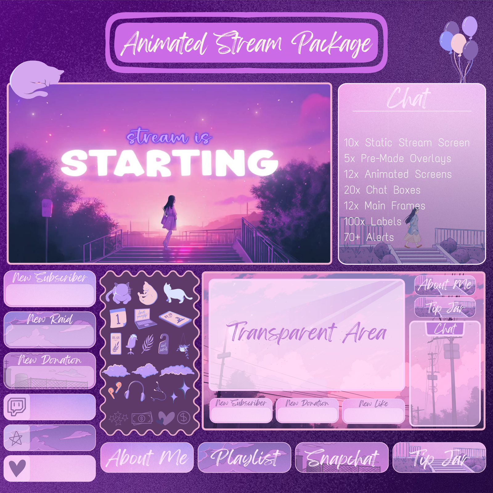 Music Night Twitch overlay stream package