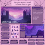 Purple Twitch Overlay stream package