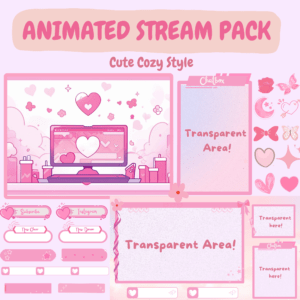 Pink Cute lo-fi overlay