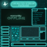 Turquoise Neon Stream overlay