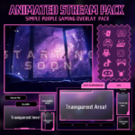 Purple Gaming Streamer Pack