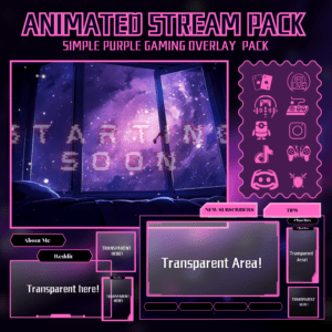 Purple Gaming Streamer Pack