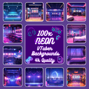 Neon Vtuber Stream Backgrounds