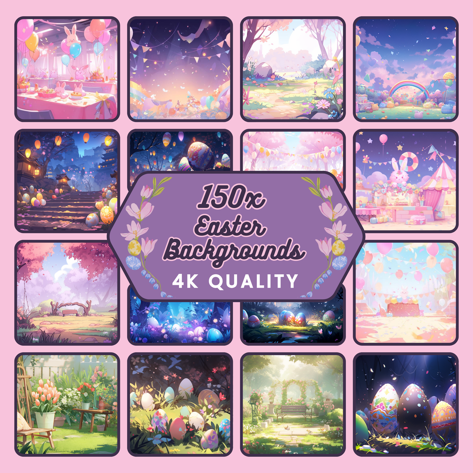 Easter Twitch Streaming Backgrounds