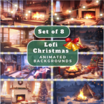 8x Christmas Animated backgrounds