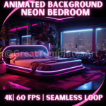 Neon Bedroom Animation Stream