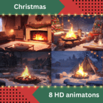 8x Christmas Animated backgrounds