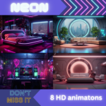 8x Neon Twitch Animations